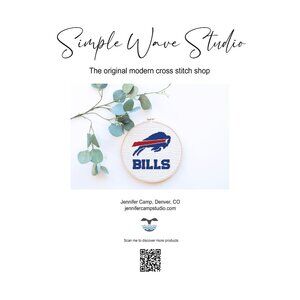 Buffalo Bills Football Counted Cross Stitch Kit‎